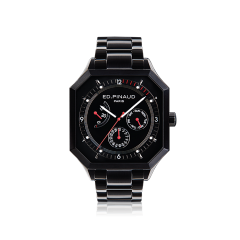 Power reserve auto watch (black dial,black pvd case & bracelet)
